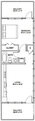 36×40 Apartment with 1-Car 1-RV Garage — PDF Floor Plan — 902 sqft — Model 1I