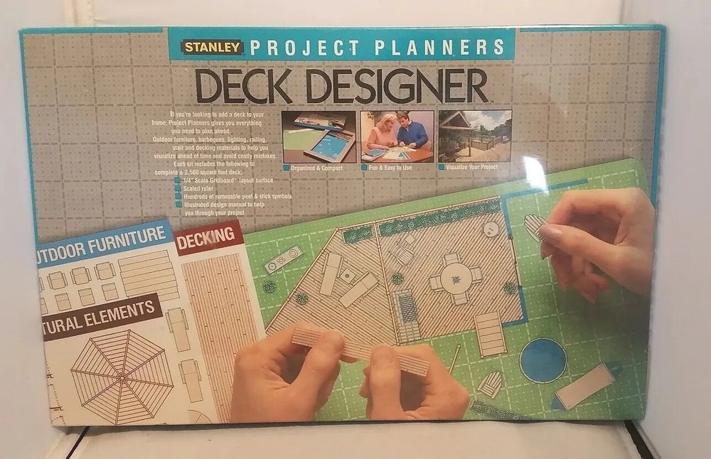 Stanley Project Planners Deck Designer (1988) New Sealed