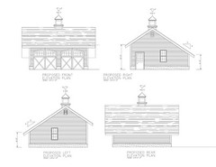 24’X26′- 26’X24′ SALT BOX 2 CAR GARAGE PLANS POLE BARN GARAGE PLAN 18-2426-SB-5