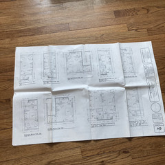 Large Foldout Architectural Blueprint Super 8 Motel Uniontown PA Y2K 24×36