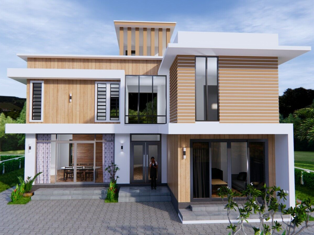 41×35 Feet Small House Plan 12.4×11 Meter 4 Beds 4 Baths Terrace (A4 Hard Copy)