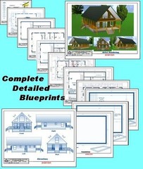 24x40MM Cabin w/Loft Plans Package, Blueprints, Material List
