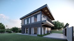 Modern 2-Storey Villa Design with Landscape | SketchUp + PNG Render | Mee Studio