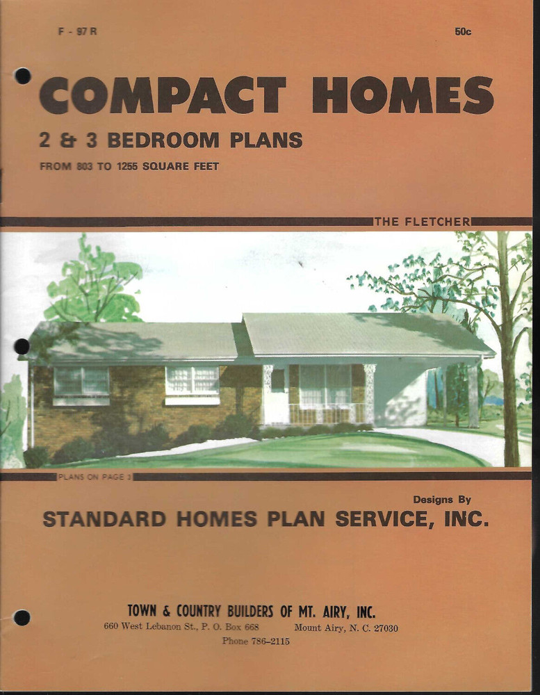VTG 1979 ‘COMPACT HOMES’ 800-1250 SQ FEET PLANS CATALOG OF HOUSE PLANS! LAYOUTS!