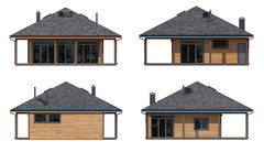 Charming Home 3 Bed, 1 Bath, 729SF Architectural Build Plans PDF Download