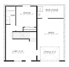 Custom House Home Building Plans 3 Bed, 2 bath, 1 car PDF & CAD for Uphill Lot