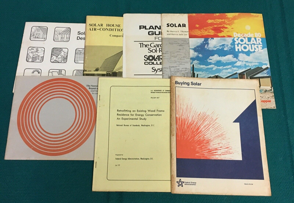 1970s Vintage : SOLAR HOUSE PLANS, SYTEMS, DESIGN CONCEPTS, CONSERVATION @ Books