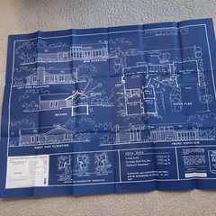 HOUSE OF THE WEEK STUDY PLAN. VINTAGE AP NEWSFEATURES, ARCHITECT DESIGNED HOUSES