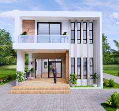 House Plans 7.5×13 Meter 25×43 Feet 3 Bed 4 Bath Terrace Roof PDF (A4 Hard Copy)