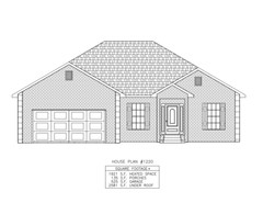 Traditional House Plans 1921 SF 4 Bed 2-1/2 Bath Open Floor (Blueprints) #1220
