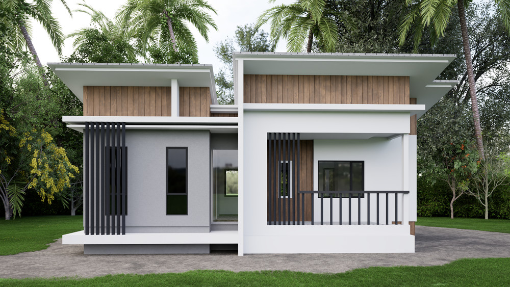 43 x 30 Feet Budget Friendly Single Story House Plan & 3D images , CAD file,PDF