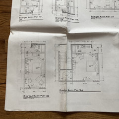 Large Foldout Architectural Blueprint Super 8 Motel Uniontown PA Y2K 24×36