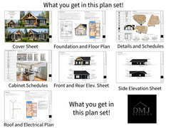 Modern Country Farmhouse Plan: 1,200 (Living) Sqft-3 Bedroom-2 bath