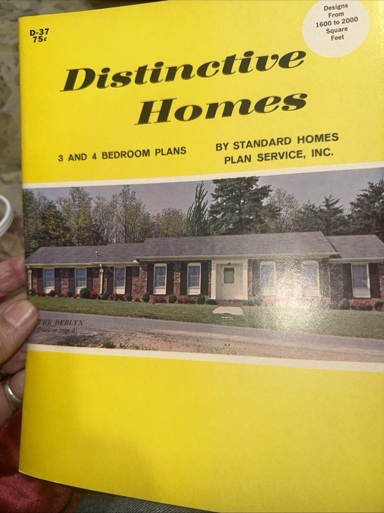 Vintage Distinctive Homes House Plans Catalog Standard Homes Plan Service D-37