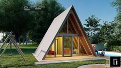 220SF Tiny House Cabin Plans – Blueprints – Modern, Bathroom and Loft
