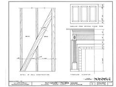 Traditional Colonial Style farmhouse, country home, 2 bedrooms, printed plans
