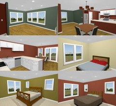 60×48 Apartment with 2-Car 2-RV Garage – PDF FloorPlan – 1,604 sqft – Model 1B