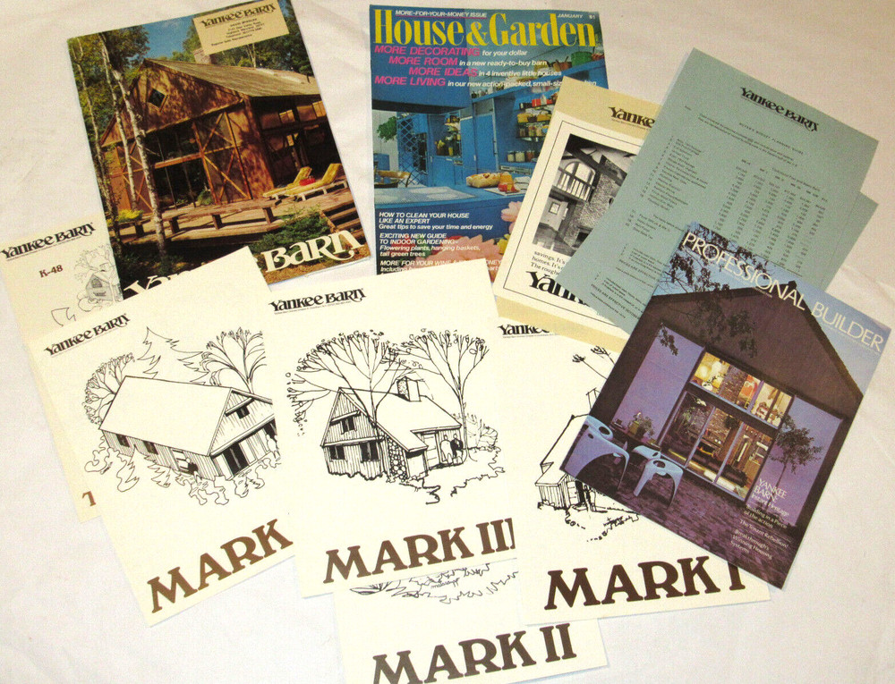 VINTAGE 1976 YANKEE BARN HOMES LAYOUTS/SPECS/PRICES/BROCHURES! PICTURES! 5MODELS
