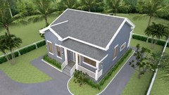 30×30 Feet House Plan 9×9 Meter 2 Bed 1 bath Gable Roof PDF Plan (A4 Hard Copy)