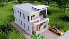 20×30 Duplex House Plan 6×9 Meter 2 Beds 1 Bath Each Floor PDF & A4 Hard Copy