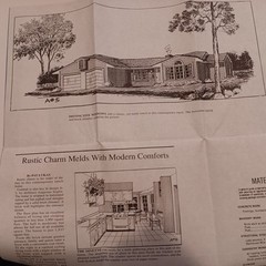 HOUSE OF THE WEEK STUDY PLAN. VINTAGE AP NEWSFEATURES, ARCHITECT DESIGNED HOUSES