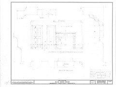 Gambrel roof Colonial home plan, clapboard siding, many rooms, printed drawings