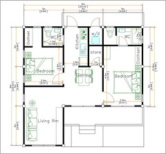 30×30 Feet Small House 9×9 Meter 2 Beds 2 Baths Terrace Roof PDF &(A4 Hard Copy)