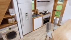8×26 Feet Tiny House Plans 2.5×8 Meter 2 Beds Shed Roof Full Plan (A4 Hard Copy)