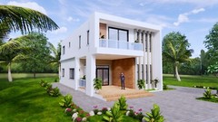 House Plans 7.5×13 Meter 25×43 Feet 3 Bed 4 Bath Terrace Roof PDF (A4 Hard Copy)