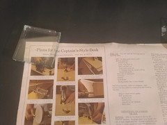 VTG Sears Early American Captains Style Desk Blueprint Plans Instruction Sheet