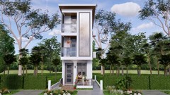 10×20 Feet Small House Plan 3×6 Meter 2 Beds 3 Baths Shed Roof (A4 Hard Copy)