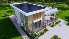 26×25 Feet Small House Design 8×7.5 Meter 2 Bed 1 Bath PDF & A4 Hard Copy