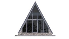 23’x41’ 1 Bed 1 Bath Modern A-Frame Cabin Architectural Build Plans PDF Download