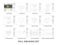 Modern Cabin House, 16′ x 32′, 512 Sq Ft, Tiny House, Architectural Plans