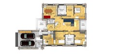 Long House 4 Bed, 3 Bathroom, CAD Blueprints Metric