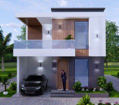 House Plans 7×10 Meter 23×33 Feet 4 Bed 3 Bath Terrace Roof PDF & A4 Hard Copy