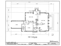Frank Lloyd Wright’s Bogk House, brick Prairie Style – PRINTED PLANS
