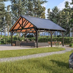 24’x20’ Multi-Functional Pavilion Plans: Large Outdoor Shelter Blueprint