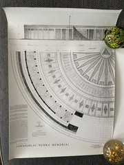 Vintage Felix De Weldon Personal Plans Blueprint Nehru Memorial New Delhi India