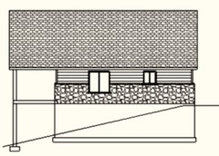 24 x 32 Cabin Plans with Loft, Basement and Porch