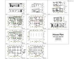 House Design Plan 16×12 Meter 52×39 Feet 3 Bedrooms Shed Roof (A4 Hard Copy)