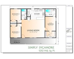 Sycamore House Plan 1230 Heated Square Feet
