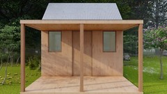 12’x8’ Tiny Cabin Shed Woodworking Plans – DIY Building Instructions