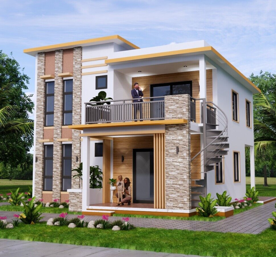 26×36 Feet House Plans 8×9 Meter 3 Bedrooms 2 Baths Terrace PDF (A4 Hard Copy)