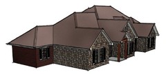 Construction Plans/ 2650 SF Conditioned space House w/3 car garage 4BR 2.5 Baths