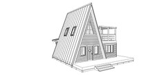 Modern A-Frame 2 Bedrooms, 2 Bathrooms Guest House Plans Architecture Plans 760S