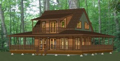 24×24 House — 3 Bedroom — 3 Bath 1,076 sq ft — PDF Floor Plan — Model 3A