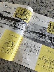 Vintage 1970 MCM Custom Large Ranch Homes Plans Design Catalog Atomic Blueprint