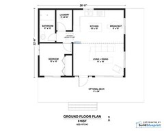 22×28 Lean Modern Cabin Custom Architectural Plans 616SF – PDF Download