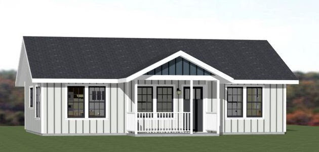 36×24 House — 2 Bedroom 2 Bath — 864 sq ft — PDF Floor Plan — Model 8D